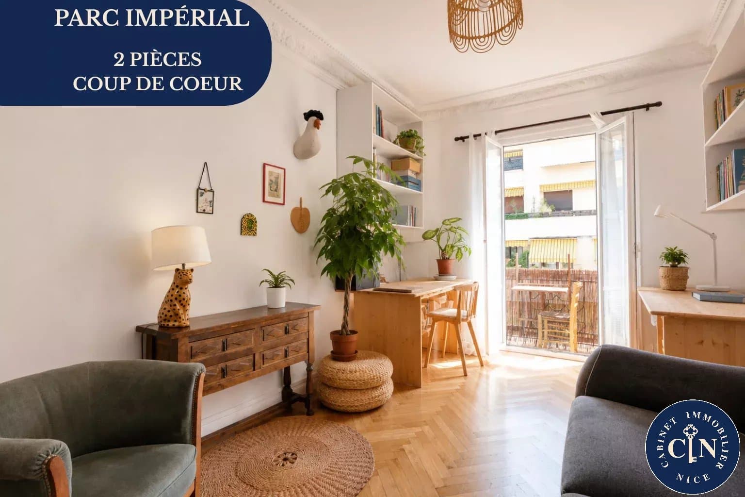 2 pièces 48 m² - Charme bourgeois au calme - Parc impérial