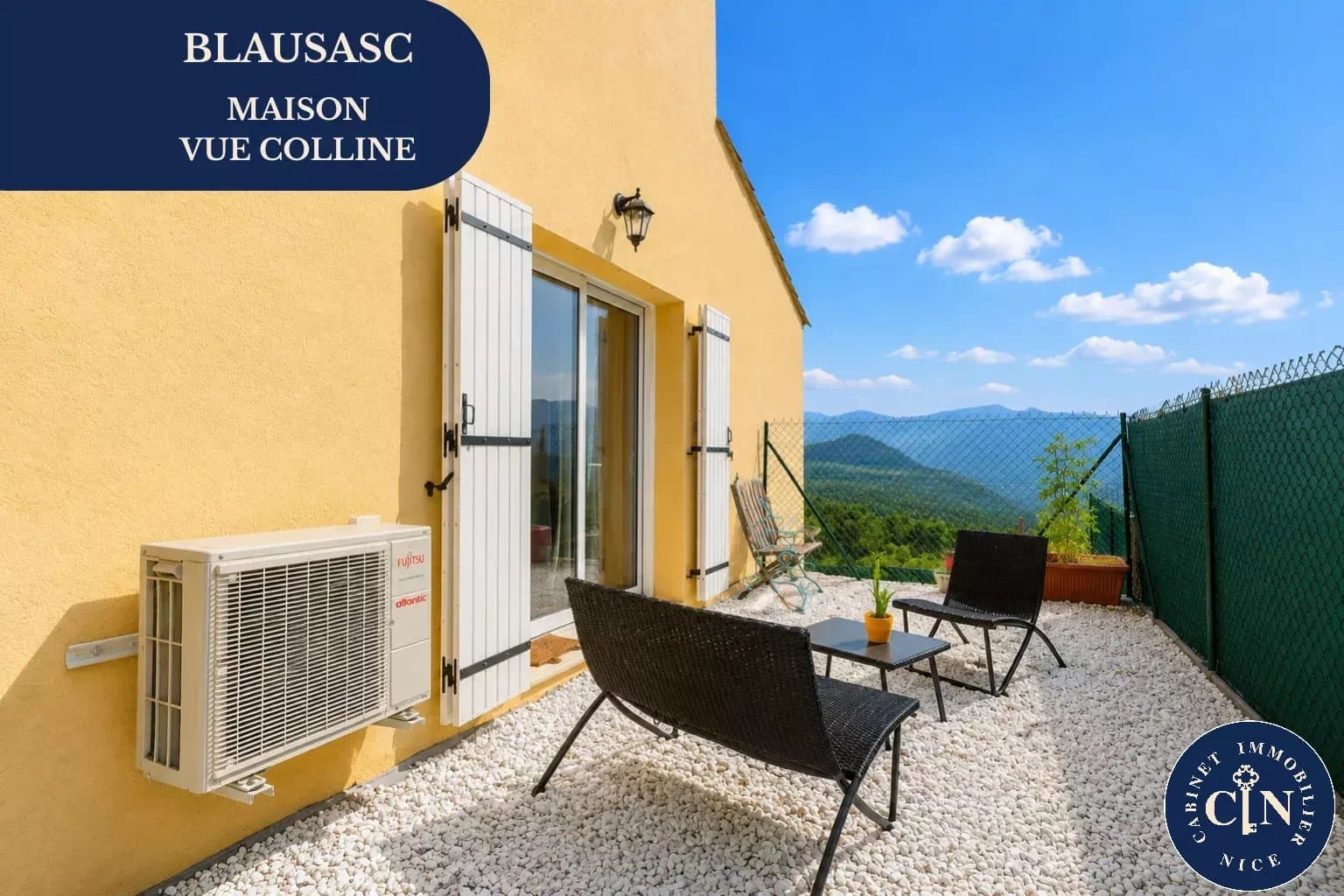 Maison 3 pièces 76 m² - Vue collines, jardins - Blausasc