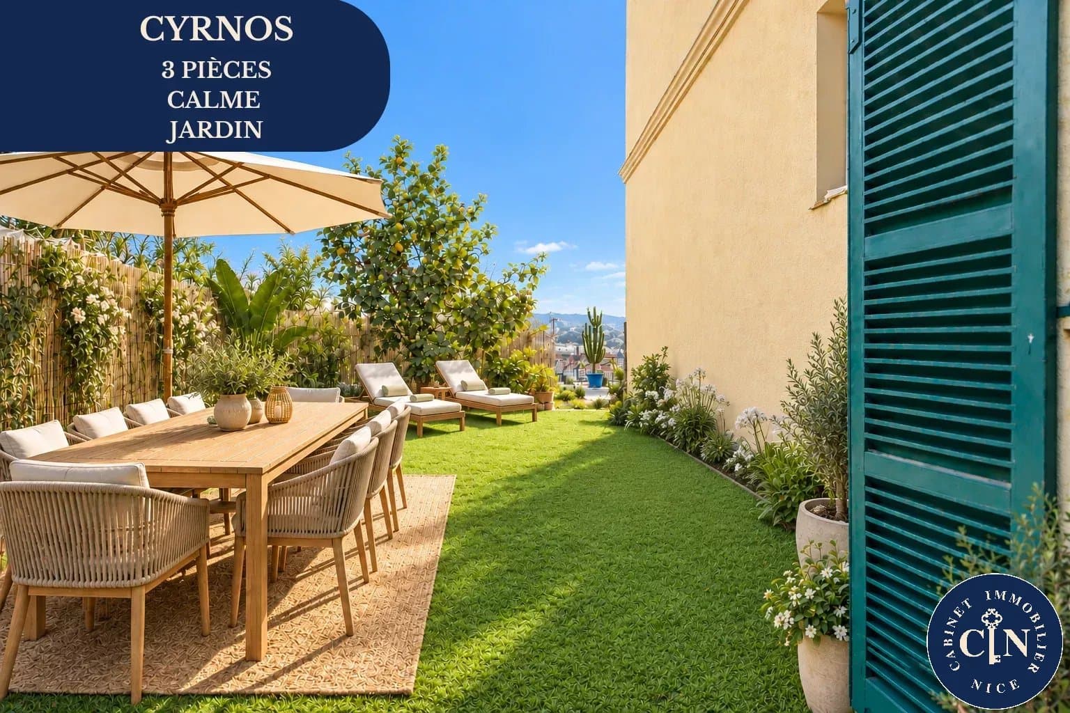 Appartement 3 pièces rénové et meublé – Terrasse & jardin – Montéga Righi / Pessicart