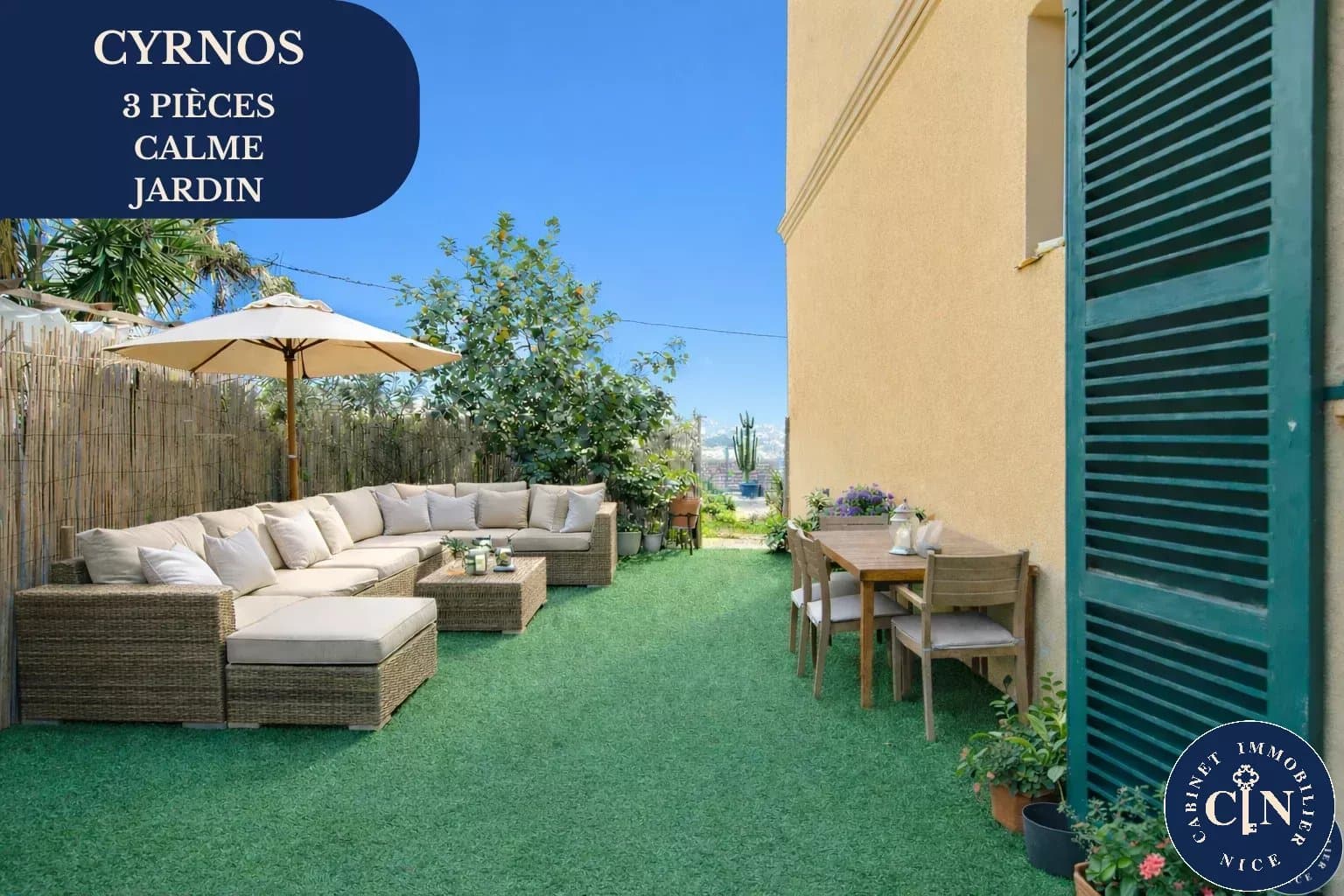 Appartement 3 pièces rénové et meublé – Terrasse & jardin – Montéga Righi / Pessicart