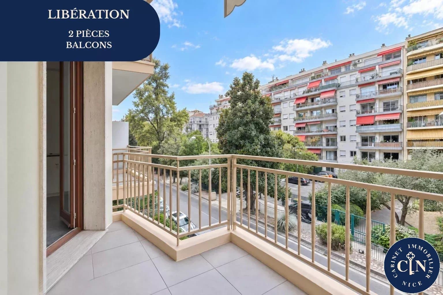 2 pièces 46 m² - Deux balcons vue dégagée - Libération