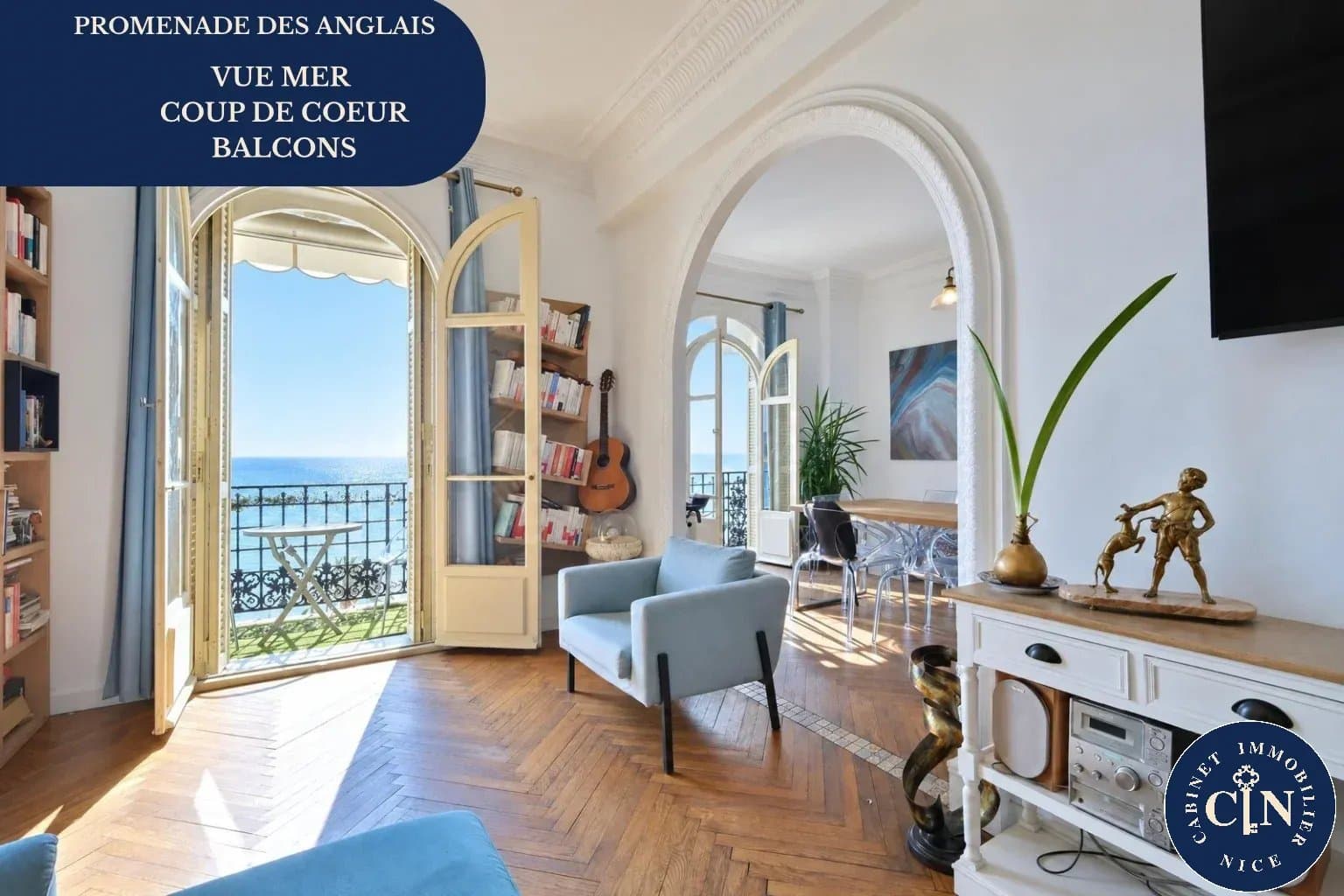 Promenade des Anglais - 3 pièces 84 m² - Balcons