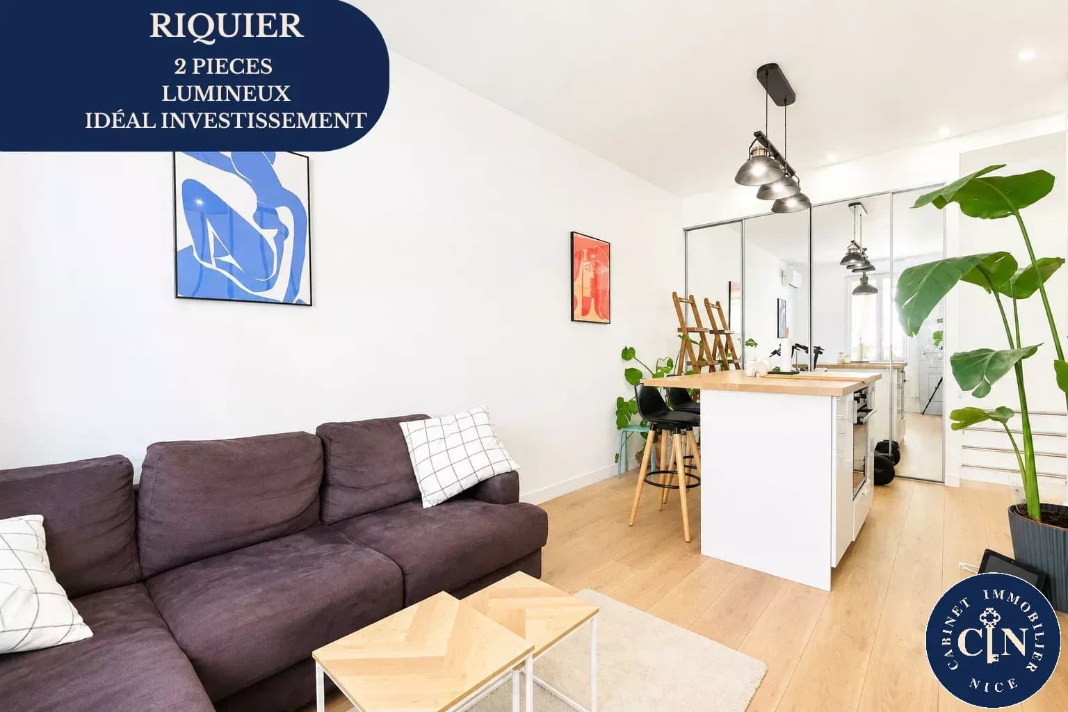 2 pièces 30 m² - Meublé plein sud - Riquier