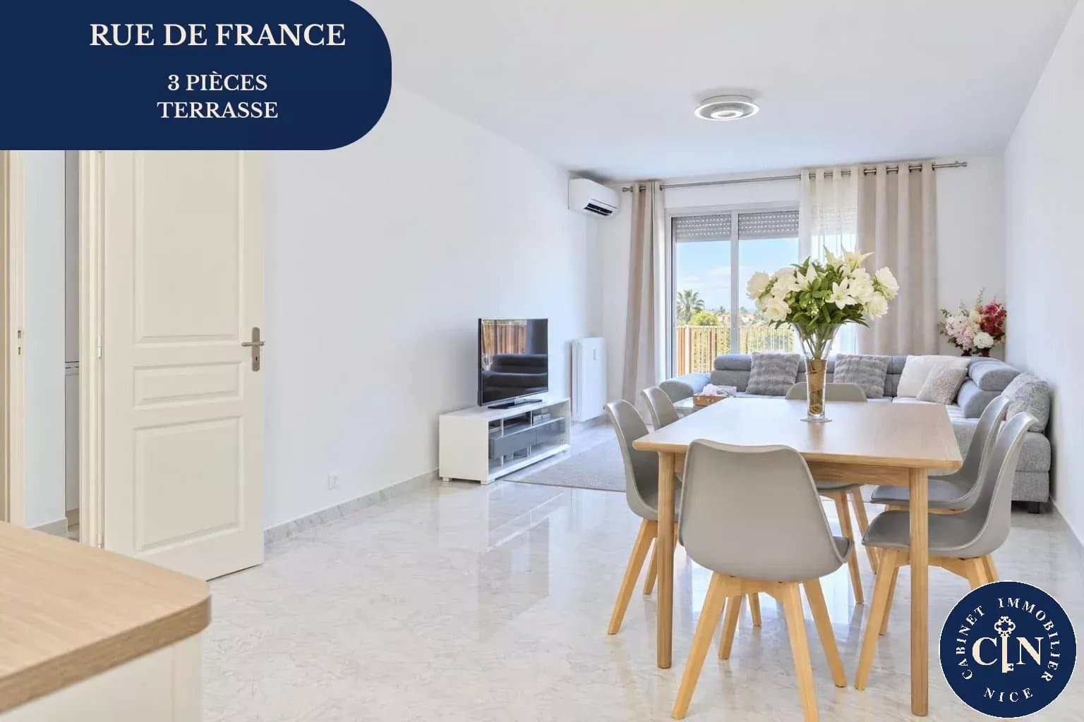 3 pièces 78,59 m² - Terrasse sud-ouest - Rue de France