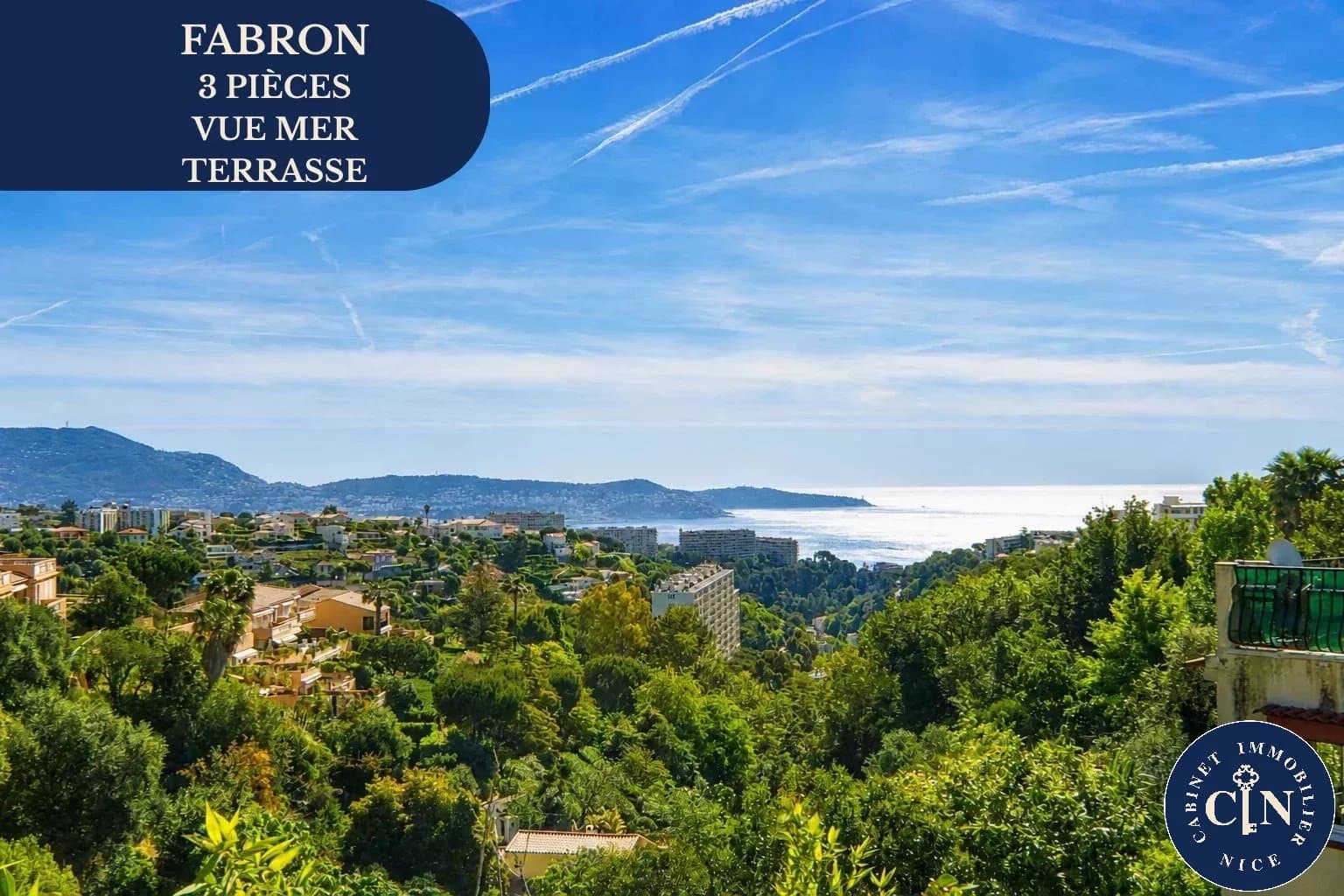 3 pièces 75 m² - STANDING Terrasse - Fabron