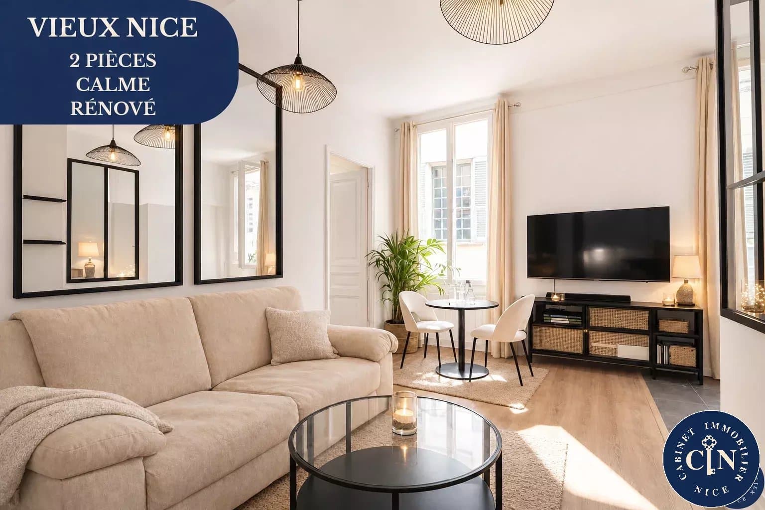 2 pièces 36 m² - Meublé - Airbnb - Vieux-Nice