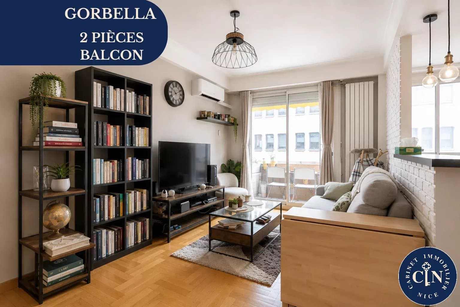 Appartement 2 pièces 52 m² avec balcon et climatisation – Gorbella