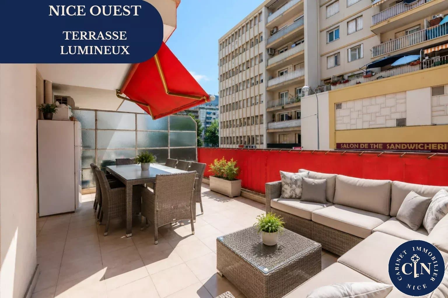 3 pièces 62 m² - Grande terrasse ouest - Saint-Augustin