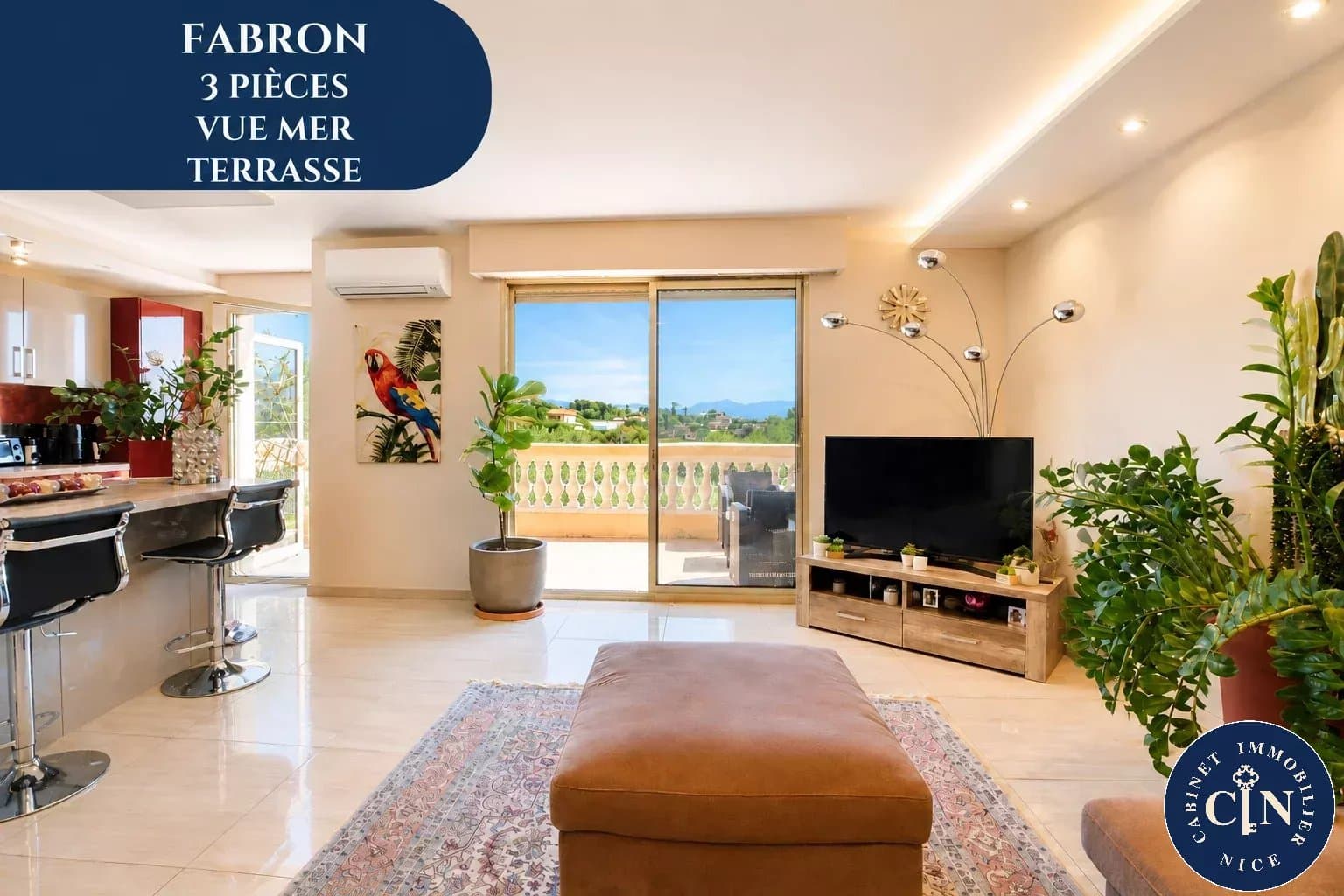 3 pièces 75 m² - STANDING Terrasse - Fabron