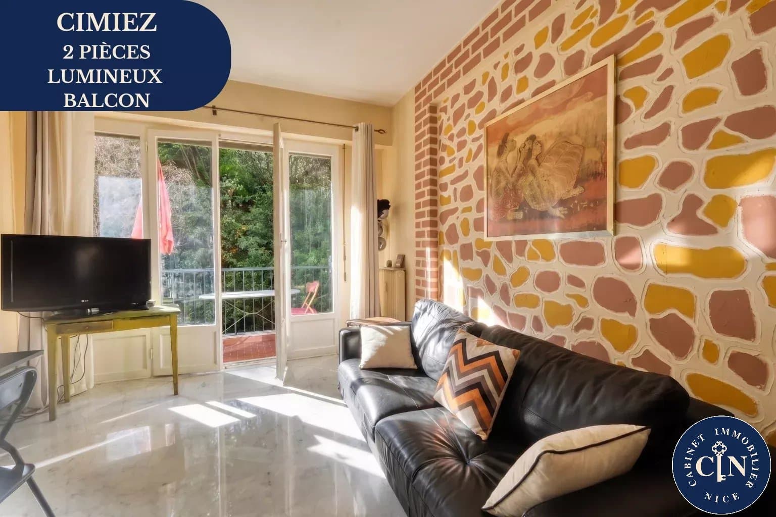 2 pièces – Cimiez – Résidence sécurisée – Balcon au calme