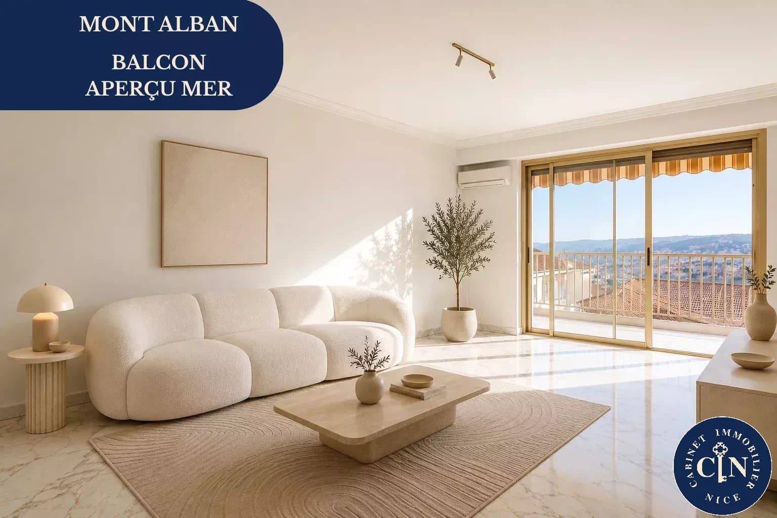 3 pièces 81 m² - Balcon apreçu mer et jardin - Mont Boron