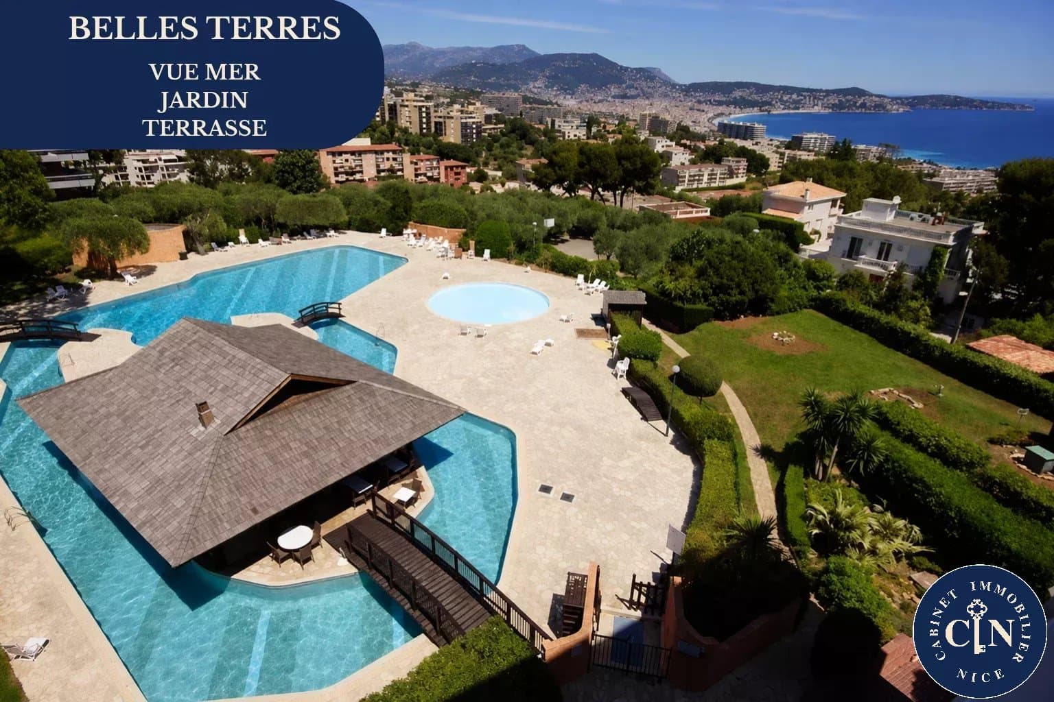 3 pièces – Les Belles Terres – Jardin, terrasse & vue mer