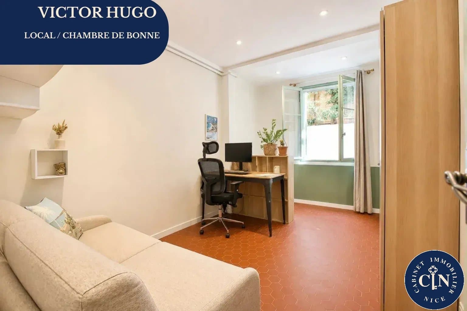 CAVE/ BUREAU /potentiel Chambre de bonne 13,81 m² – Boulevard Victor Hugo – Musiciens